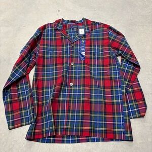 NWT Polo Ralph Lauren Red Plaid Flannel Sleepwear Pajama PJ Lounge Medium‎ Shirt